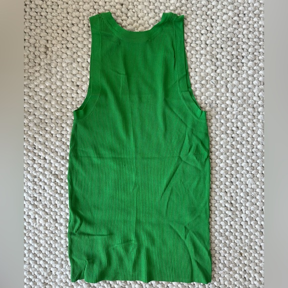 Zara Ribbed Scoop Neck Tank Top - Women’s Size M - Green - Picture 3 of 3